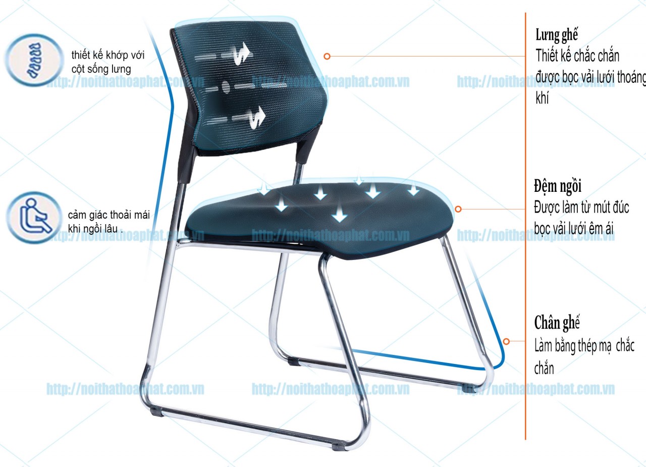 Ghế họp Hòa Phát GL417 - ảnh 3