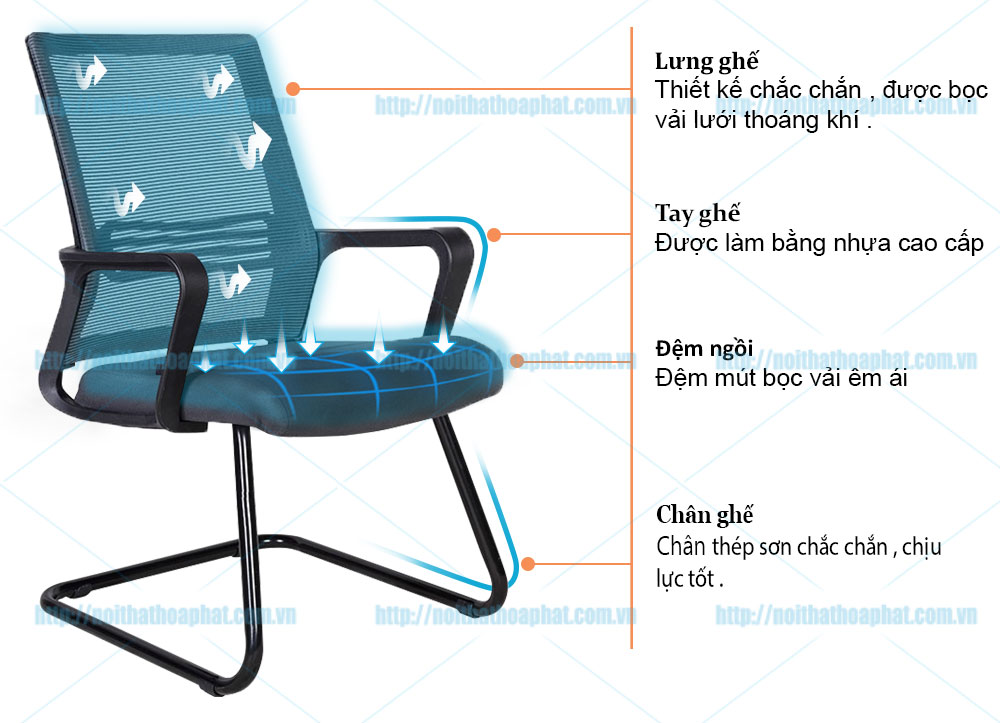 Ghế họp khung thép GL421 - ảnh 4