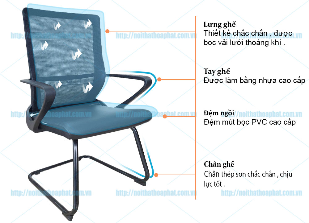 Ghế họp lưới cỡ lớn GL427 - ảnh 3