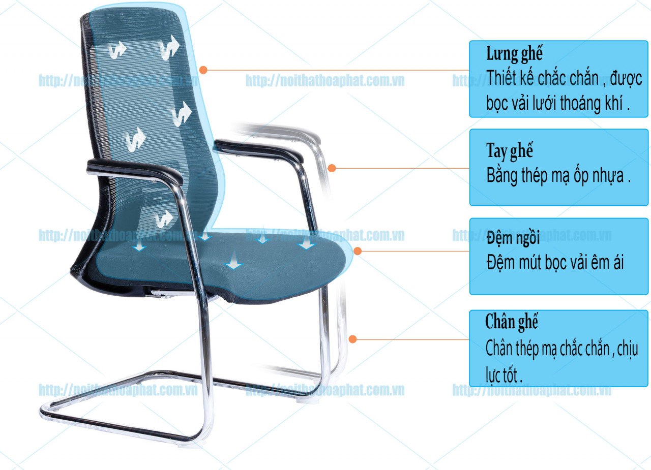 Ghế họp lưng lưới GL430 - ảnh 4