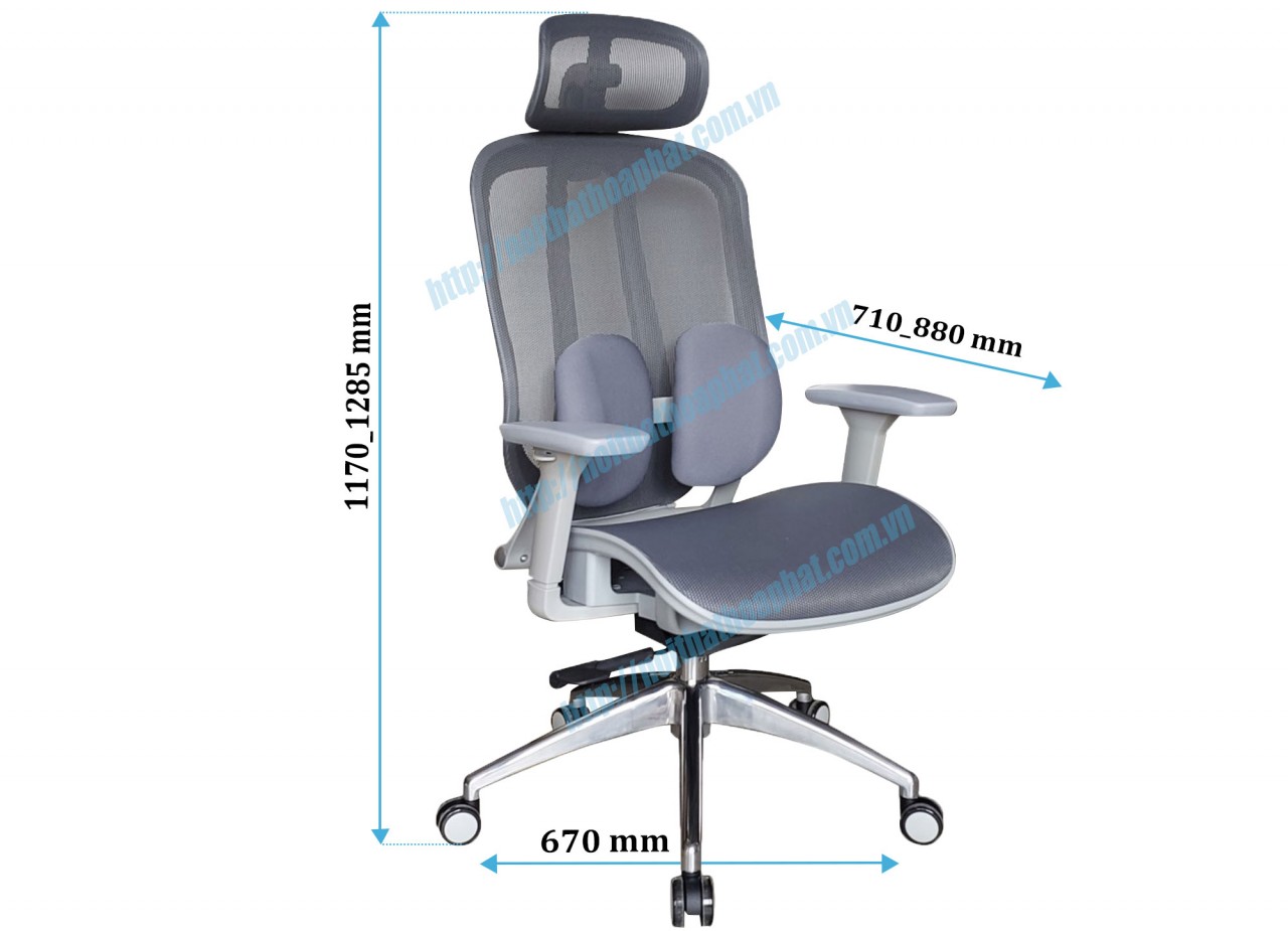 Ghế công thái học chân hợp kim GLE04-1 - ảnh 5