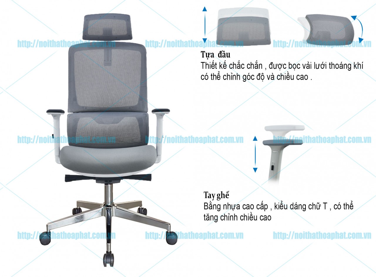 Ghế công thái học hỗ trợ cột sống GLE05-1 - ảnh 4