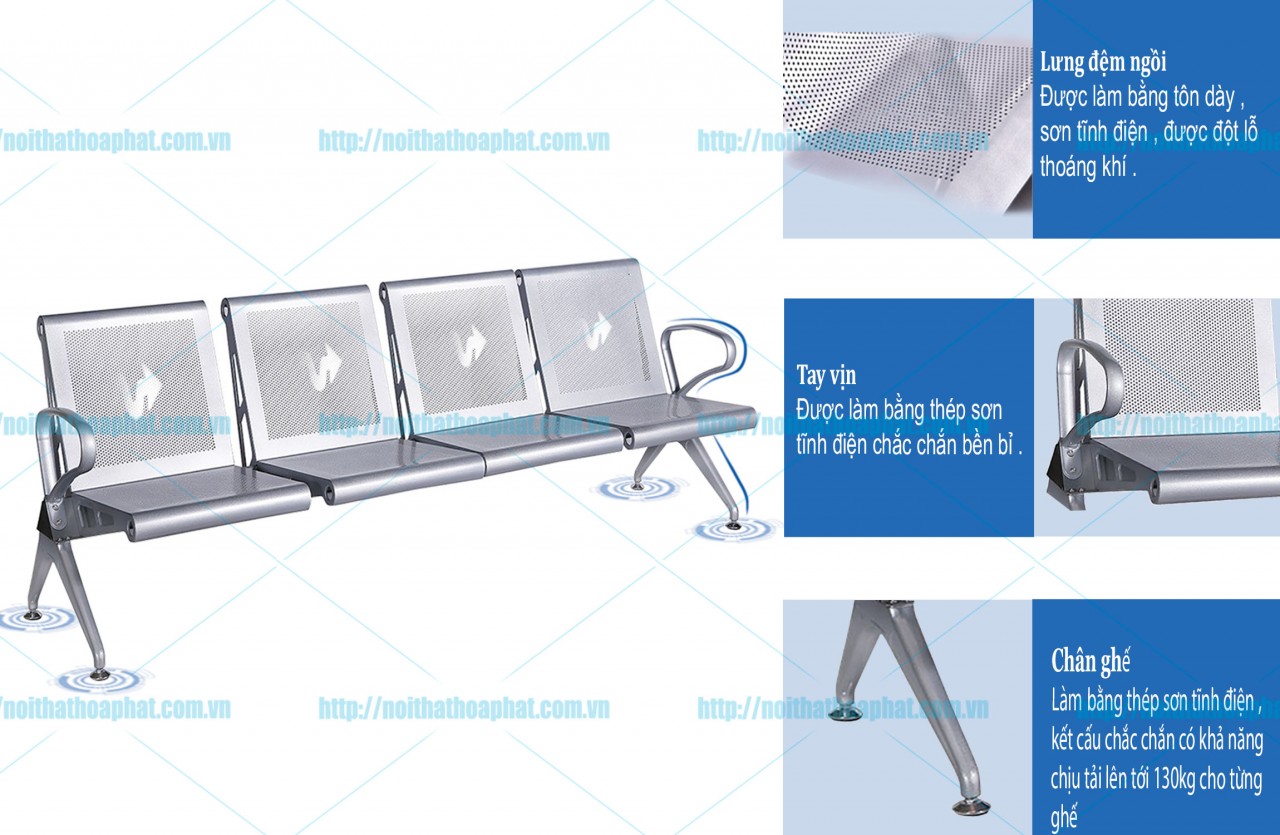 Ghế phòng chờ cao cấp GPC03-4 - ảnh 5