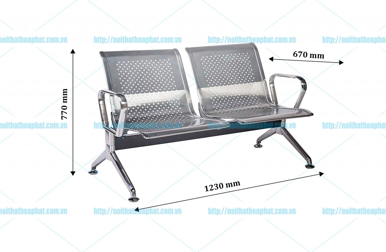 Ghế phòng chờ Inox GPC04I-2 - ảnh 3