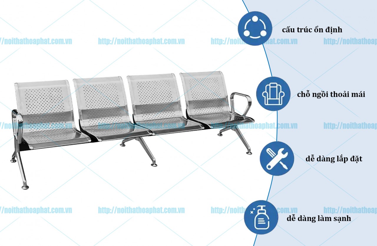 Ghế phòng chờ Hòa Phát GPC04I-4 - ảnh 2