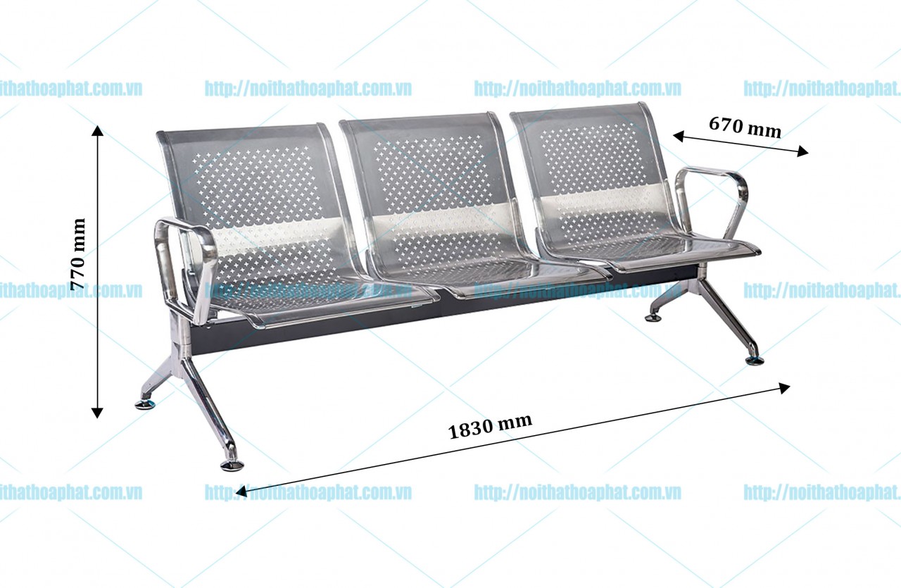 Ghế phòng chờ inox Hòa Phát GPC04I-3 - ảnh 3