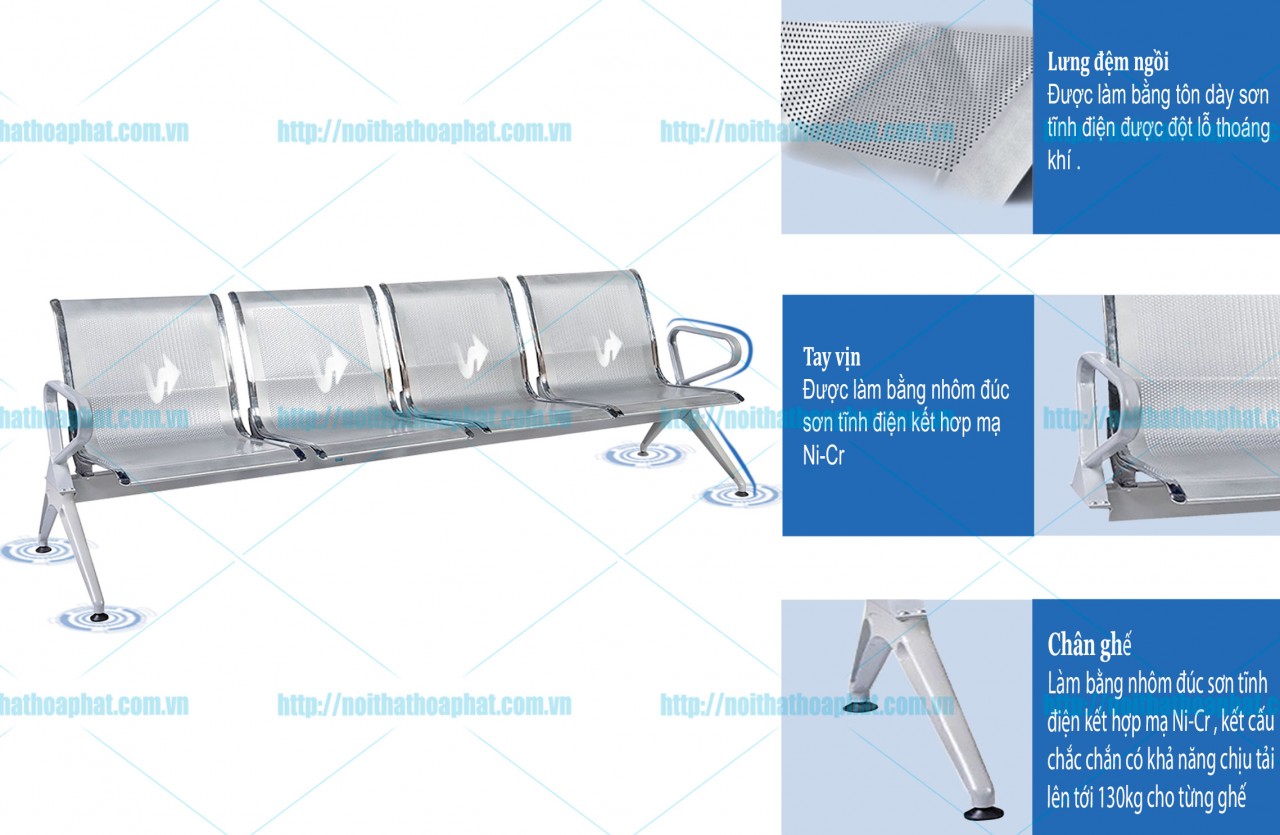 Ghế phòng chờ Hòa Phát GPC06-4 - ảnh 4