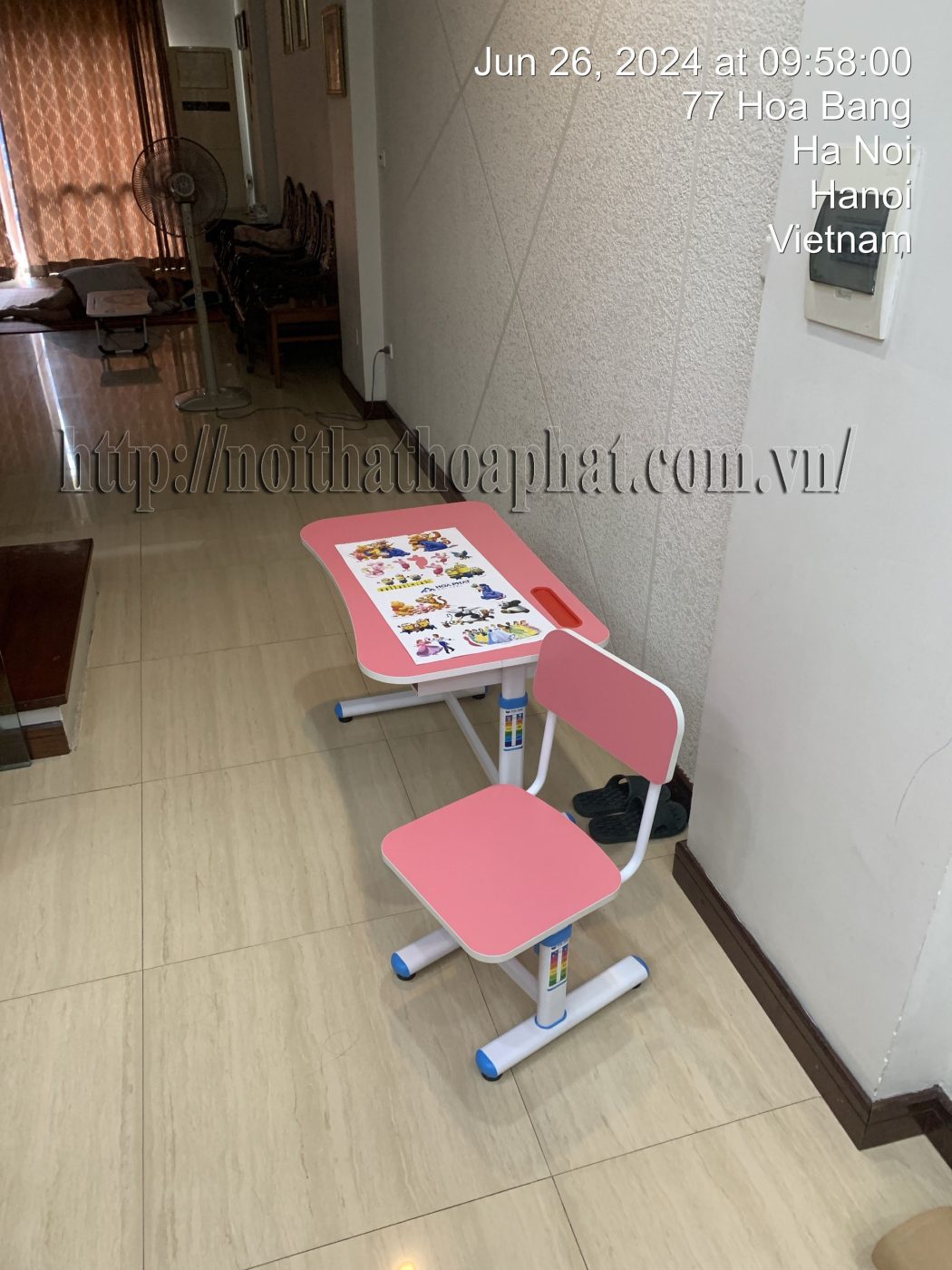 H&igrave;nh ảnh thực tế bộ b&agrave;n ghế học sinh BHS29B-3, GHS29-3
