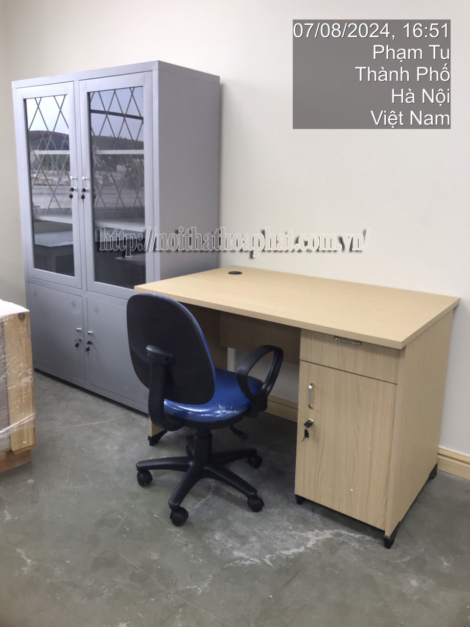H&igrave;nh ảnh thực tế b&agrave;n l&agrave;m việc văn ph&ograve;ng Athena H&ograve;a Ph&aacute;t AT120HL3C