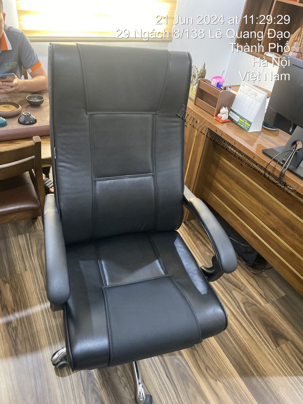H&igrave;nh ảnh thực tế ghế da cao cấp H&ograve;a Ph&aacute;t SG920