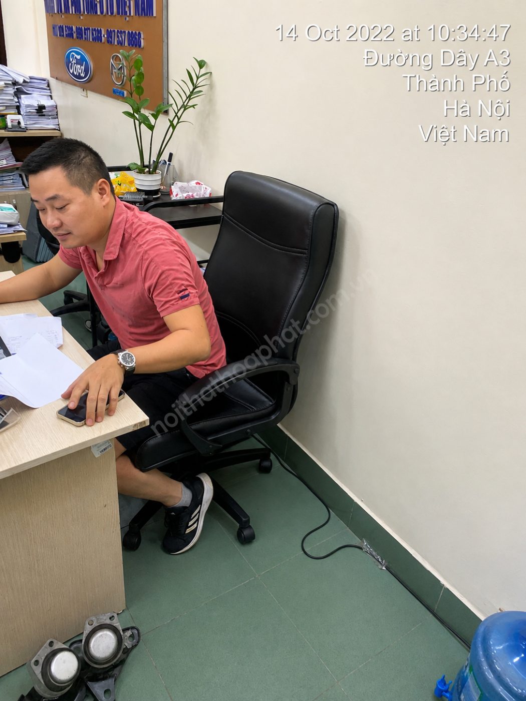 H&igrave;nh ảnh thực tế Ghế da lưng cao SG704B