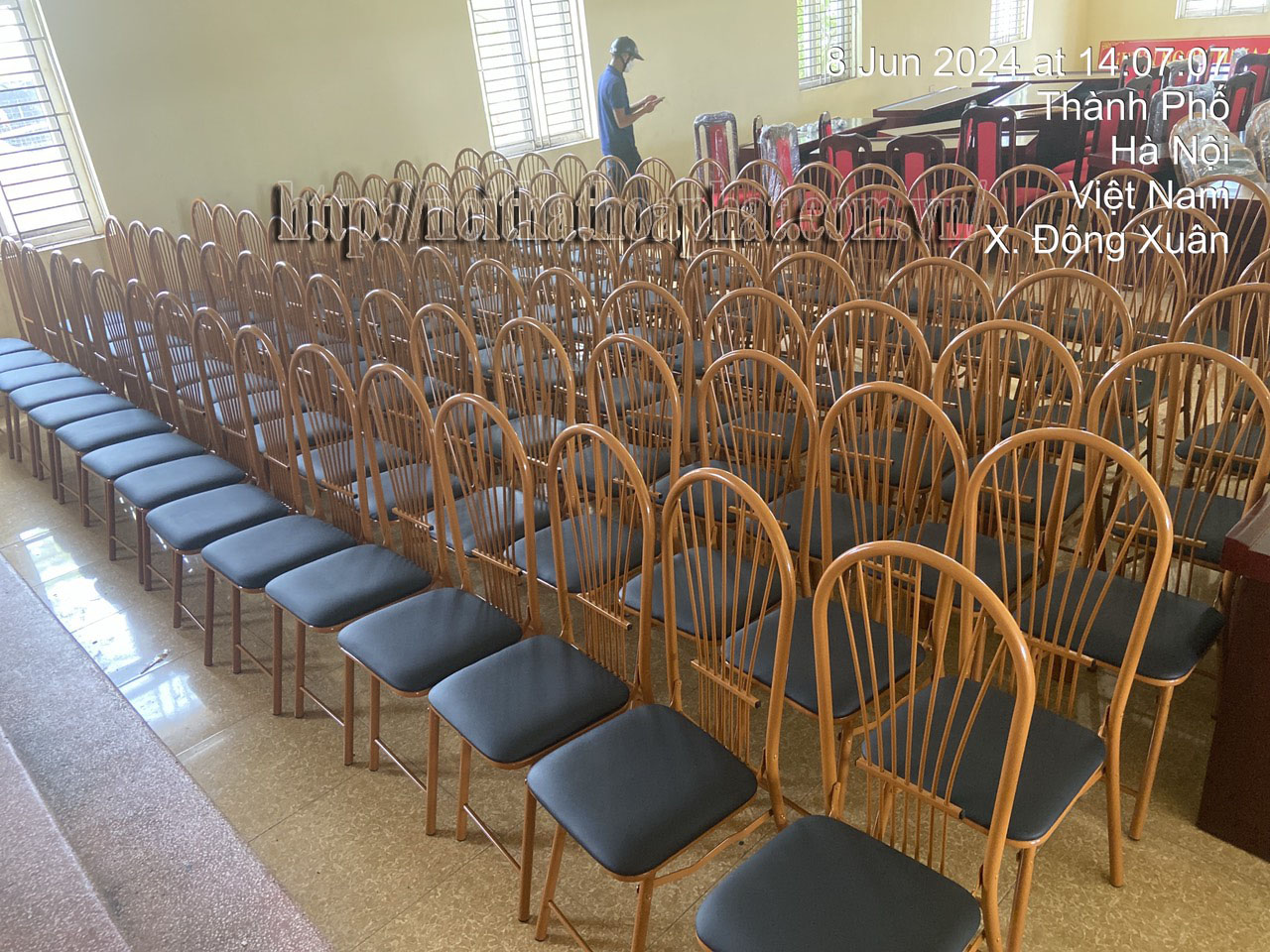 Hình ảnh thực tế ghế gấp khung thép G1499 Hình ảnh thực tế ghế gấp khung thép G1499