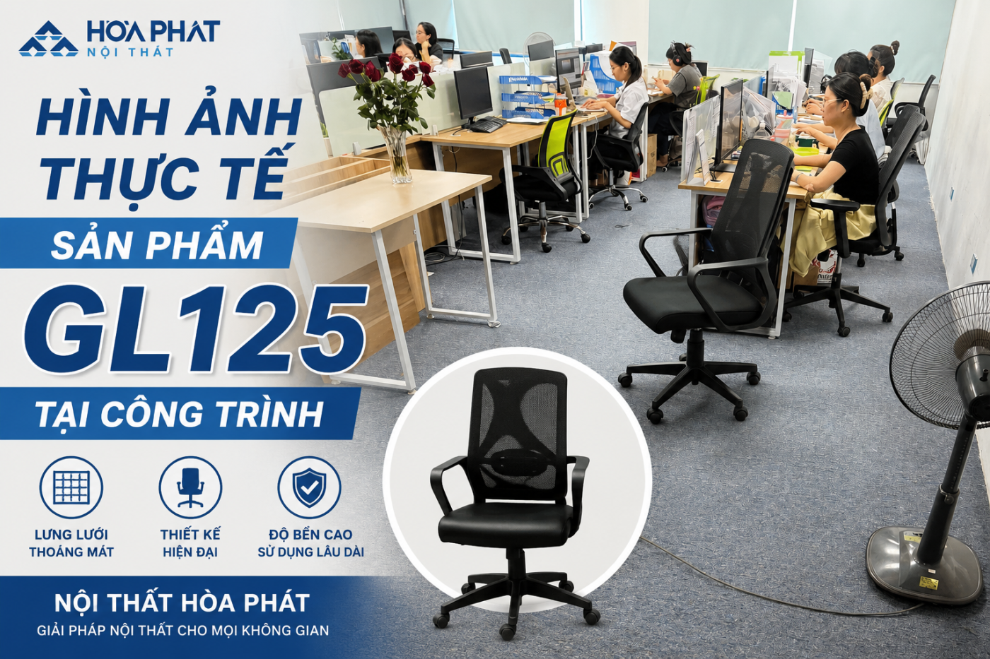 Hình ảnh thực tế Ghế GL125 tại công trình