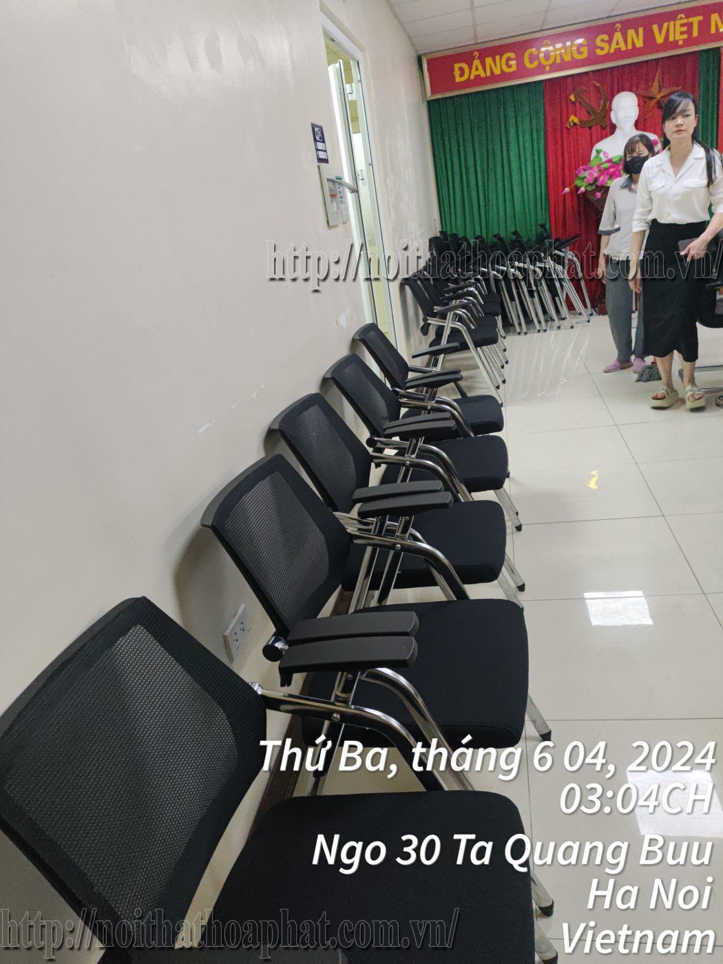 Hình ảnh thực tế ghế hội thảo Hòa Phát GL402TM Hình ảnh thực tế ghế hội thảo Hòa Phát GL402TM