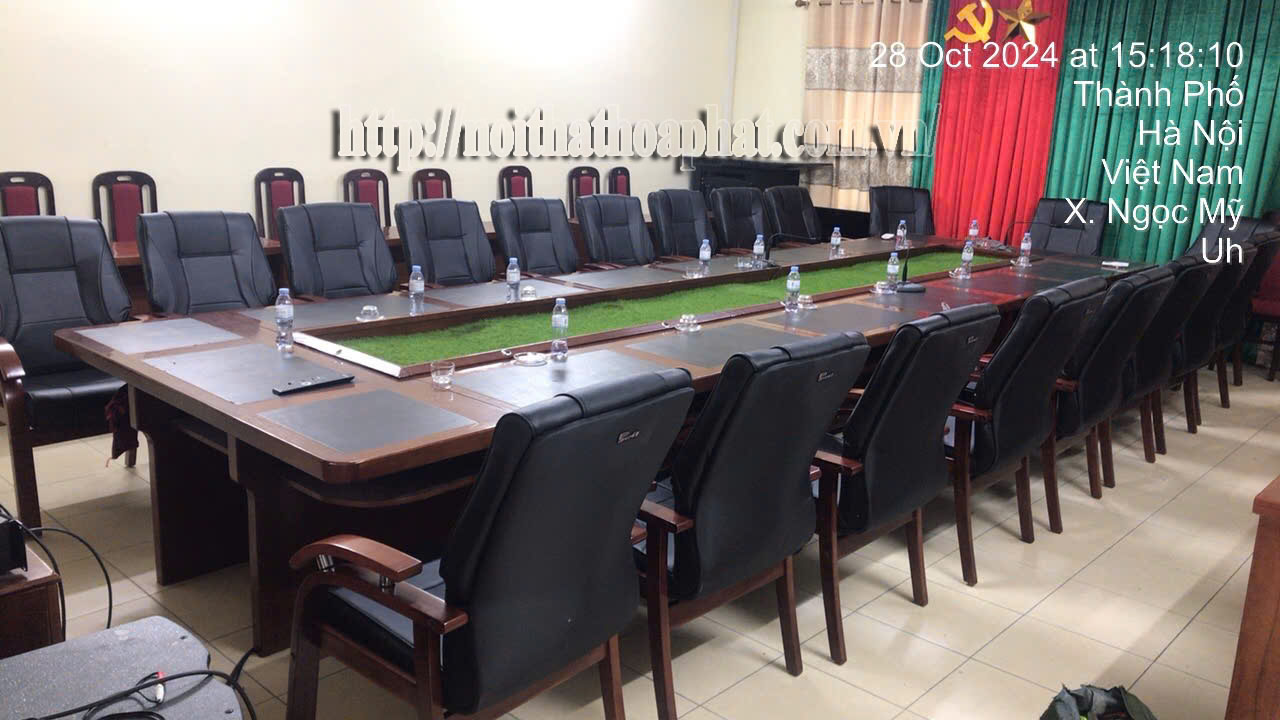 H&igrave;nh anh thực tế ghế họp da cao cấp GH06-1