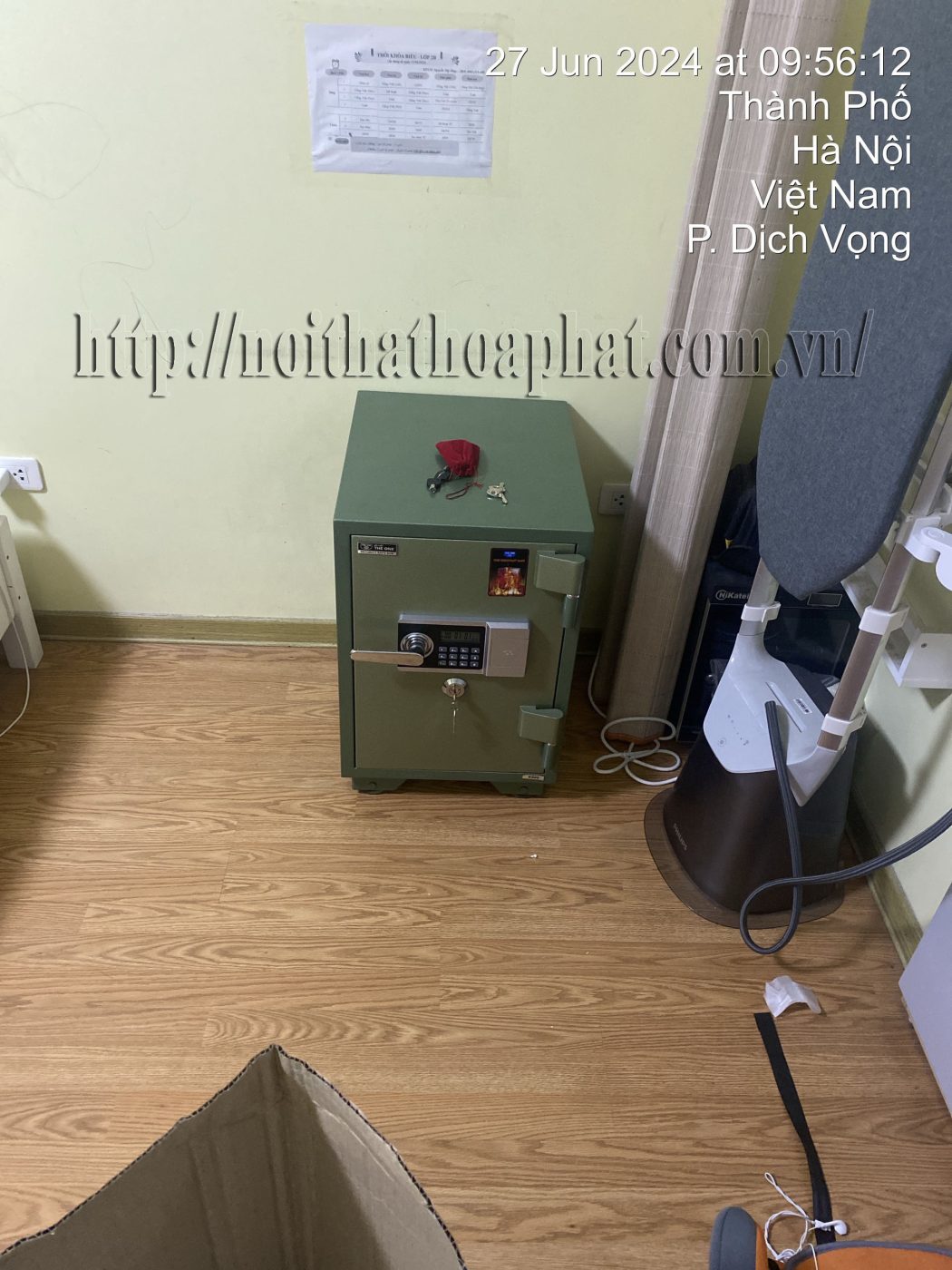 Hình ảnh thực tế két sắt chống cháy Hòa Phát KS90K1DT Hình ảnh thực tế két sắt chống cháy Hòa Phát KS90K1DT