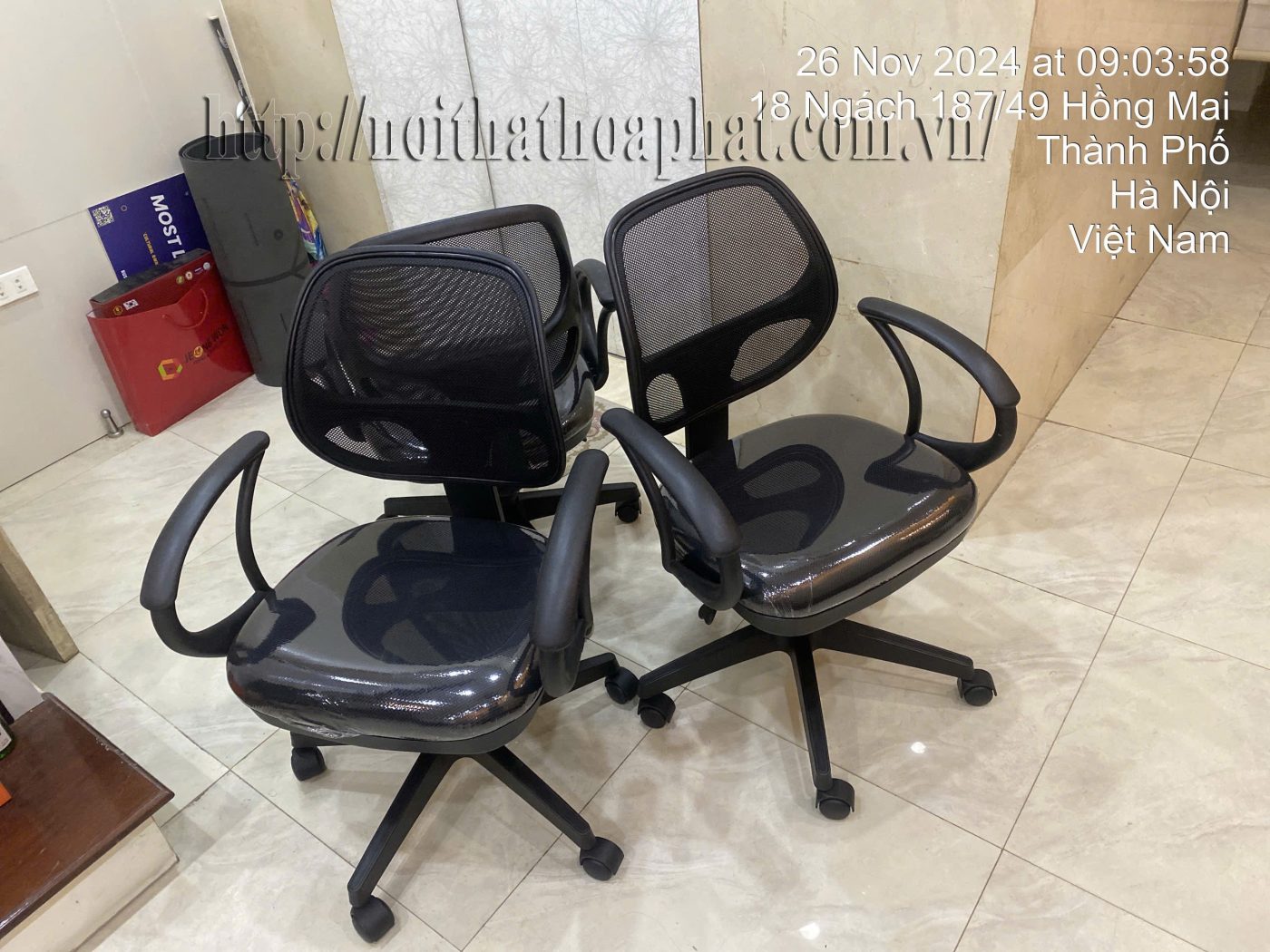 Hình ảnh thực tế ghế lưới văn phòng GL101-3 Hình ảnh thực tế ghế lưới văn phòng GL101-3