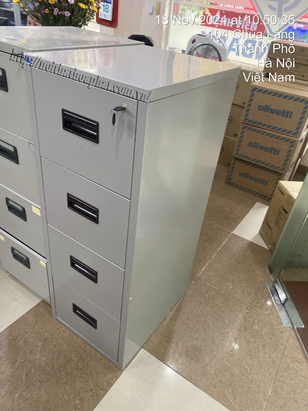 Hình ảnh thực tế tủ file tài liệu 4 ngăn TU4F-6 Hình ảnh thực tế tủ file tài liệu 4 ngăn TU4F-6