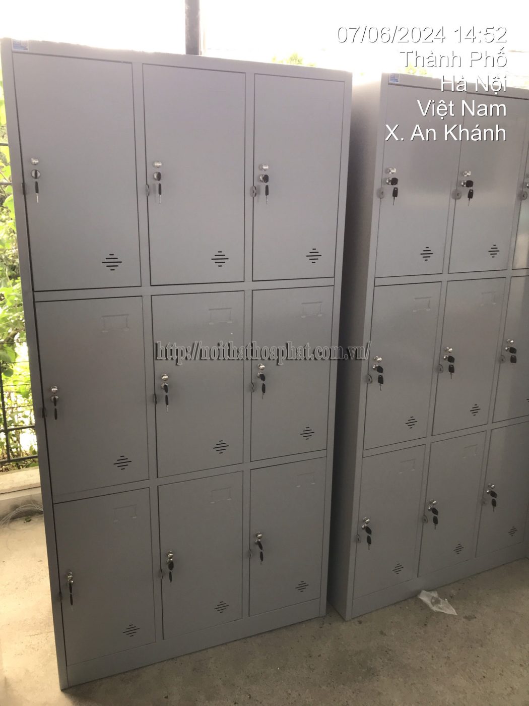 Hình ảnh thực tế tủ locker 9 ngăn TU983-3K-1 Hình ảnh thực tế tủ locker 9 ngăn TU983-3K-1