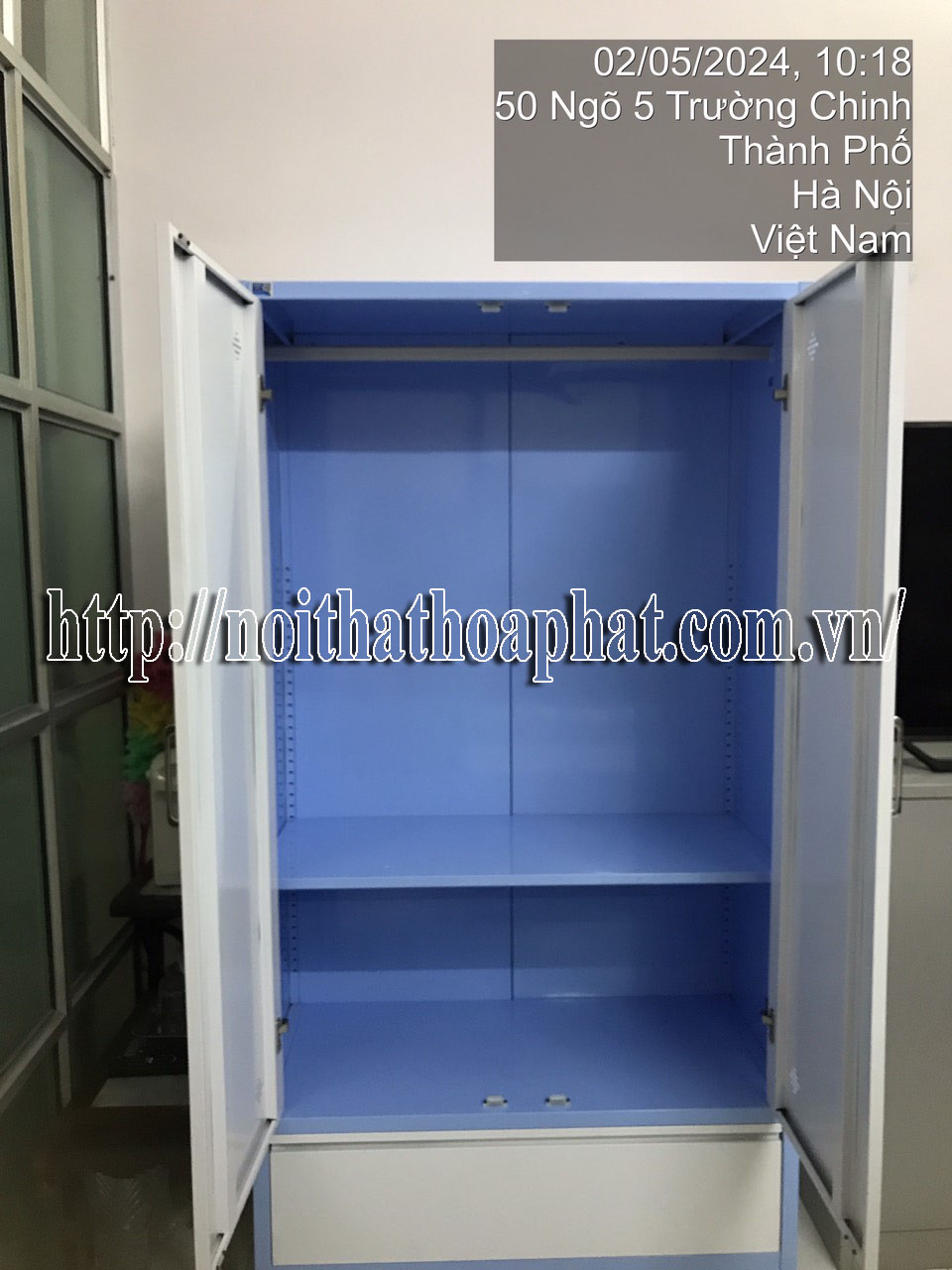 H&igrave;nh ảnh thực tế tủ sắt gia đ&igrave;nh h&ograve;a ph&aacute;t TU17B1C2
