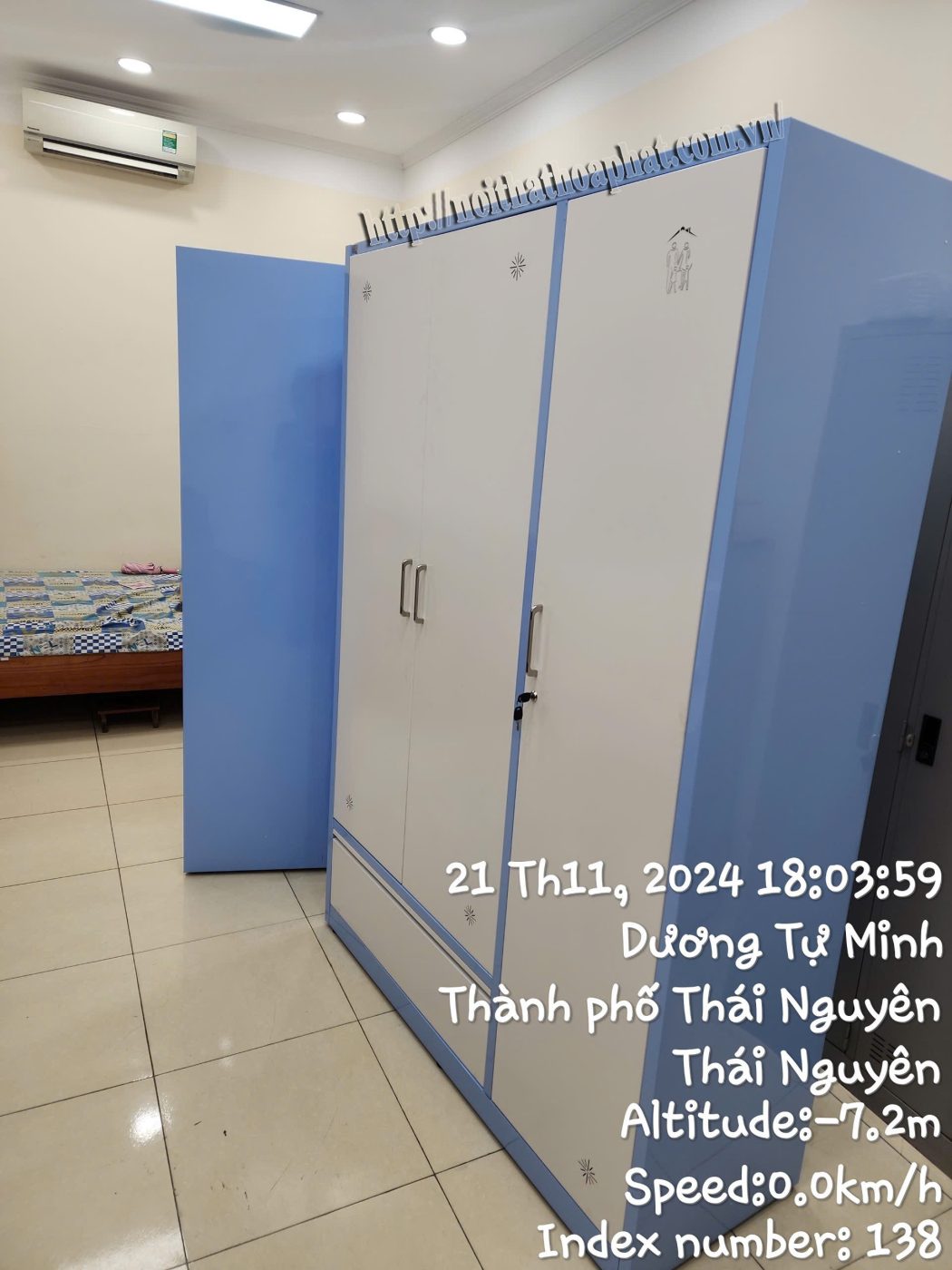 H&igrave;nh ảnh thực tế tủ sắt gia đ&igrave;nh sơn tĩnh điện h&ograve;a ph&aacute;t TU15B2C3-1
