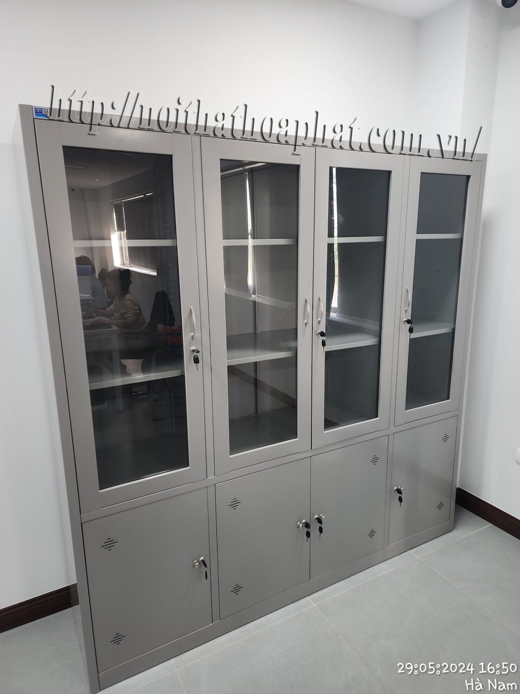 H&igrave;nh ảnh thực tế tủ t&agrave;i liệu sắt 7 khoang TU09K10CK