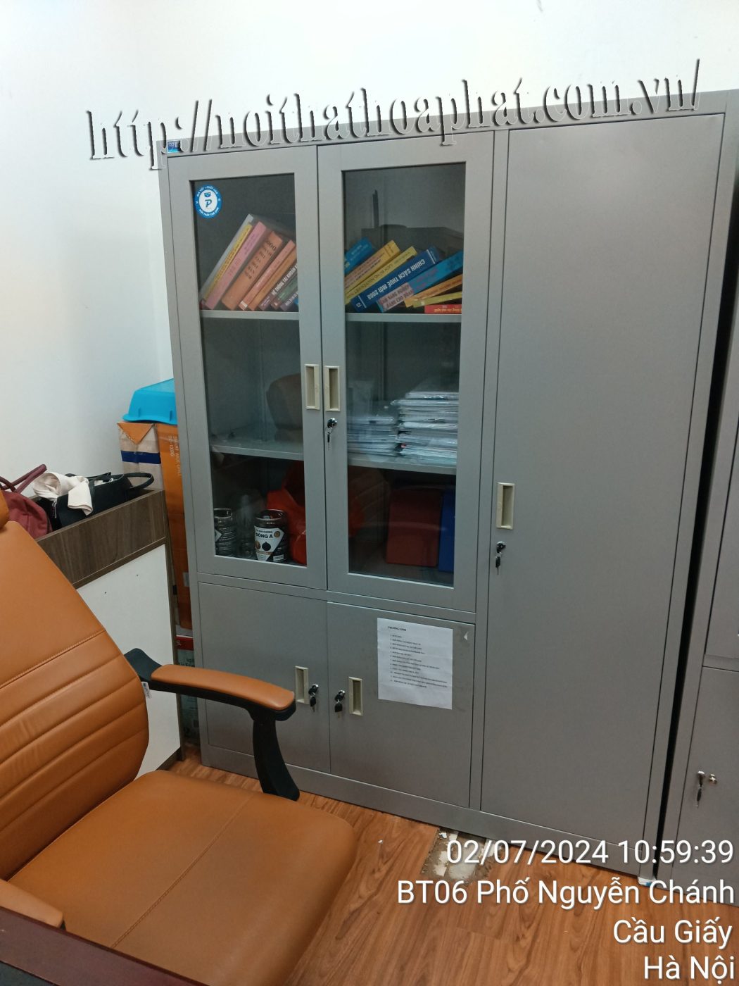 H&igrave;nh ảnh thực tế tủ t&agrave;i liệu sắt sơn tĩnh điện H&ograve;a Ph&aacute;t TU09K5PCK-1