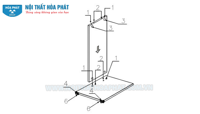 Lắp ch&acirc;n b&agrave;n HP120, HP120S