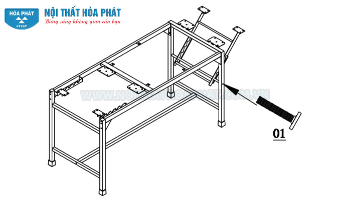Hướng dẫn lắp đặt bàn khám bệnh BKB01 Hướng dẫn lắp đặt bàn khám bệnh BKB01