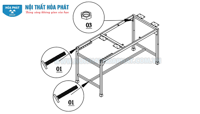 Hướng dẫn lắp đặt bàn khám bệnh BKB01 Hướng dẫn lắp đặt bàn khám bệnh BKB01
