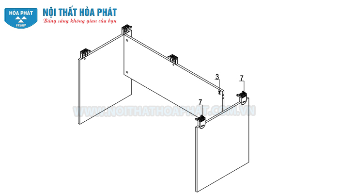 Lắp đặt ch&acirc;n b&agrave;n l&agrave;m việc NT120-180