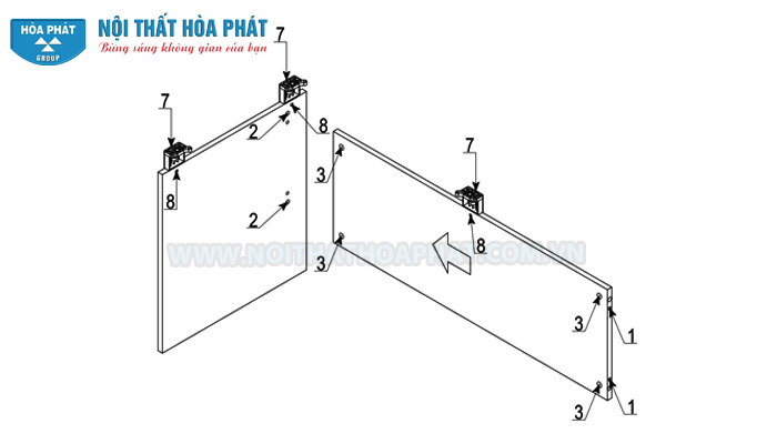 Lắp đặt ch&acirc;n b&agrave;n l&agrave;m việc NT120-180