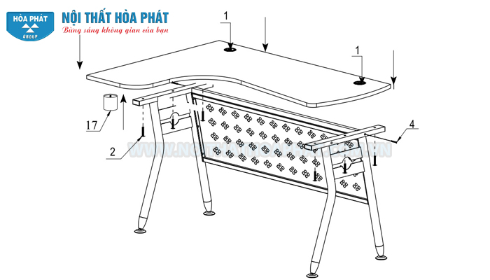 Hướng dẫn lắp đặt b&agrave;n l&atilde;nh đạo HR160C1Y1