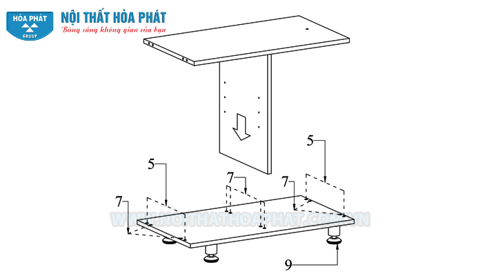 lắp tủ phụ b&agrave;n l&atilde;nh đạo HR160C1