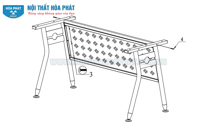 Lắp ch&acirc;n b&agrave;n l&atilde;nh đạo HR160C1Y1