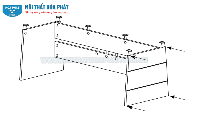 Lắp chân bàn lãnh đạo HRP1890 Lắp chân bàn lãnh đạo HRP1890