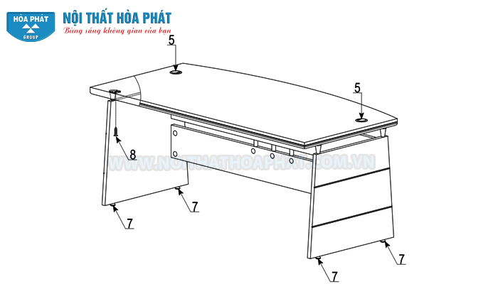 Hướng dẫn lắp đặt bàn lãnh đạo HRP1890 Hướng dẫn lắp đặt bàn lãnh đạo HRP1890