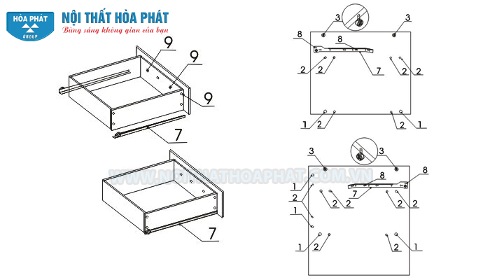 lắp ngăn kéo hộc liền bàn nhân viên SV120HL lắp ngăn kéo hộc liền bàn nhân viên SV120HL