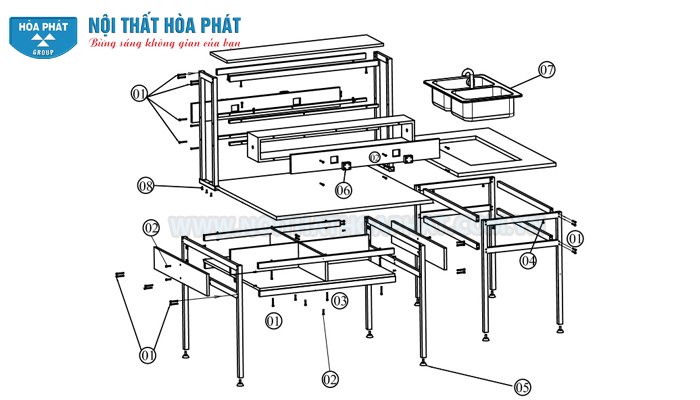 Hướng dẫn lắp đặt b&agrave;n th&iacute; nghiệm BTN102