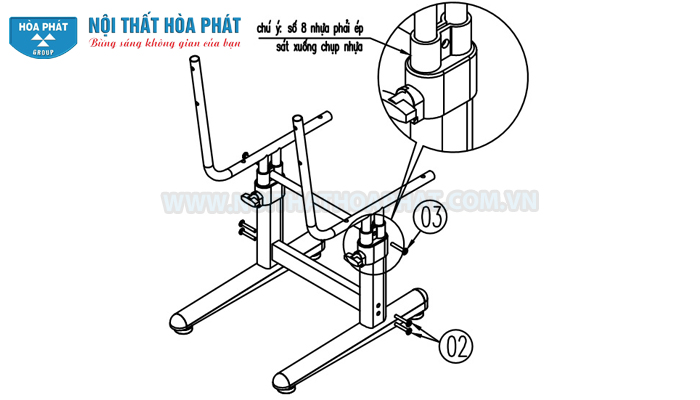 Hướng dẫn lắp đặt bộ b&agrave;n học sinh BHS20, GHS20