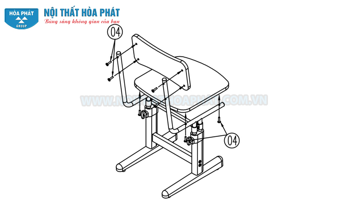 Hướng dẫn lắp đặt bộ b&agrave;n học sinh BHS20, GHS20