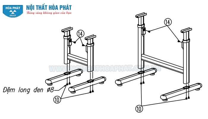 Hướng dẫn lắp đặt bộ b&agrave;n học sinh BHS29, GHS29