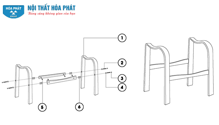 Hướng dẫn lắp đặt ghế họp ch&acirc;n gỗ GH02