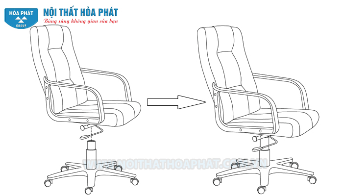 Hướng dẫn lắp đặt ghế l&atilde;nh đạo H&ograve;a Ph&aacute;t SG350
