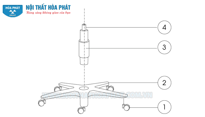 Lắp cụm ch&acirc;n ghế SG350
