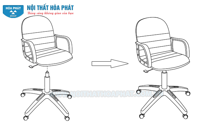 Hướng dẫn lắp đặt ghế xoay lưng trung SG712