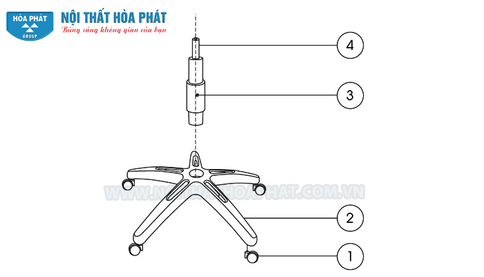 Lắp cụm ch&acirc;n ghế SG712