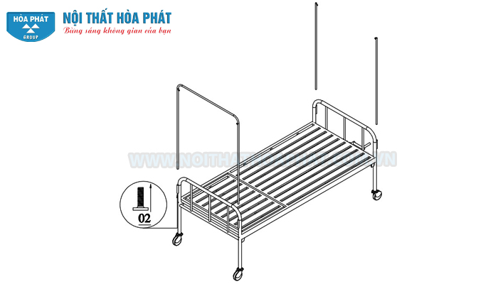 Hướng dẫn lắp đặt giường bệnh nh&acirc;n GYT02