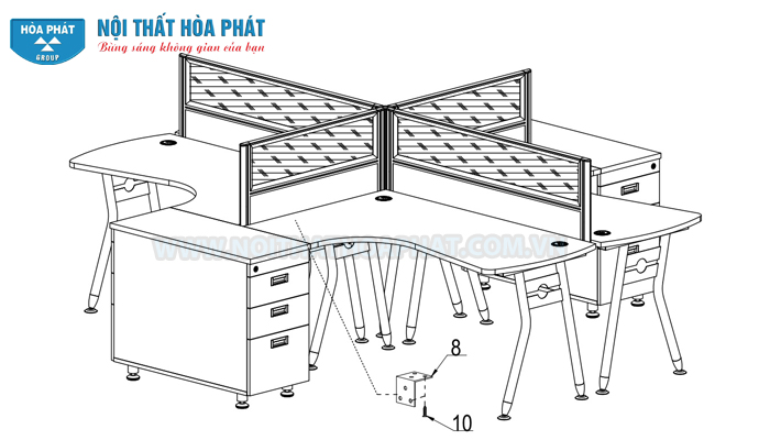 Hướng dẫn lắp đặt Module bàn làm việc HRMD04 Hướng dẫn lắp đặt Module bàn làm việc HRMD04