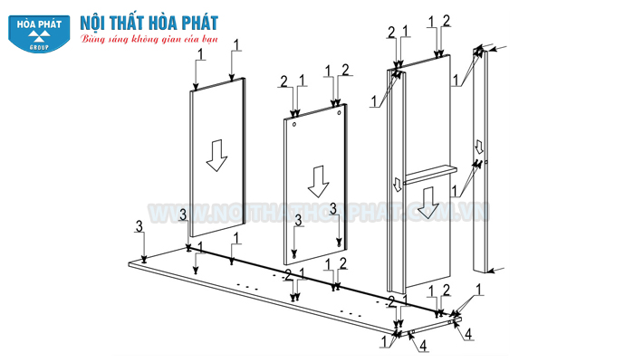 Hướng dẫn lắp đặt tủ SV1960-3G4D Hướng dẫn lắp đặt tủ SV1960-3G4D